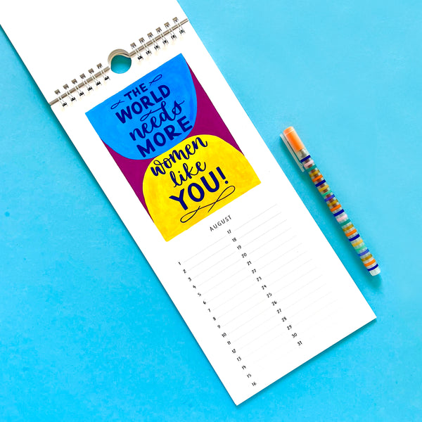 Birthday Calendar of Empowering Feminist Phrases