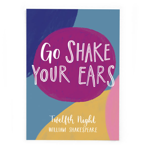 A6 Shakespearean Insults postcard - Go shake your ears