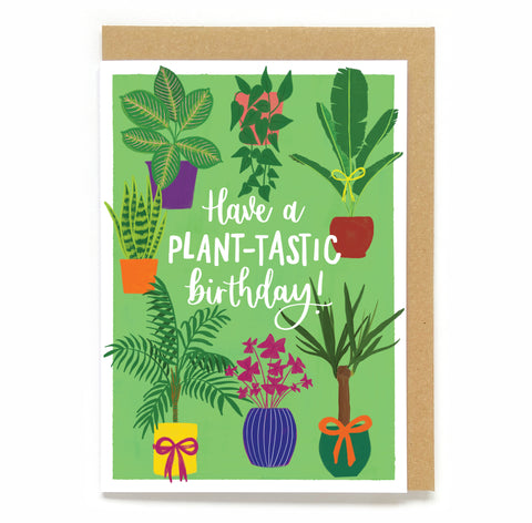 Botanical birthday card - Have a plant-tastic birthday
