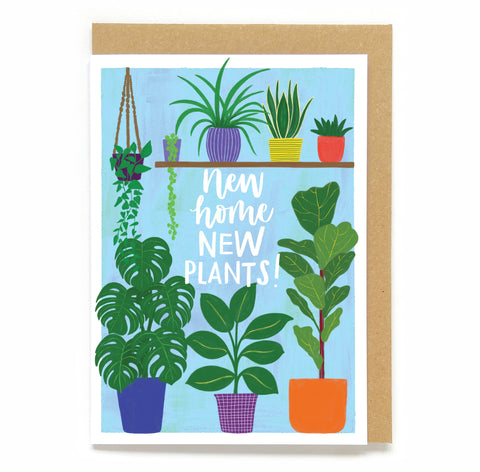 Botanical new home card - New home, new plants!