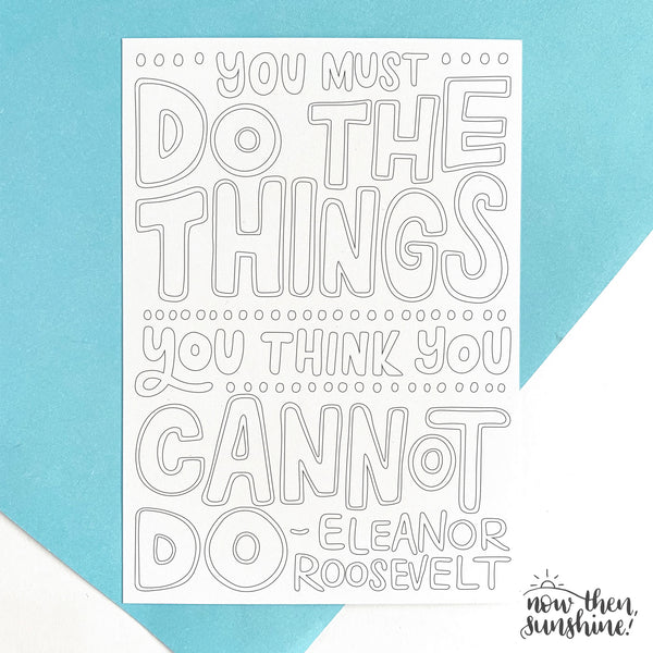 A6 postcard pack of six feminist colouring postcards on recycled card