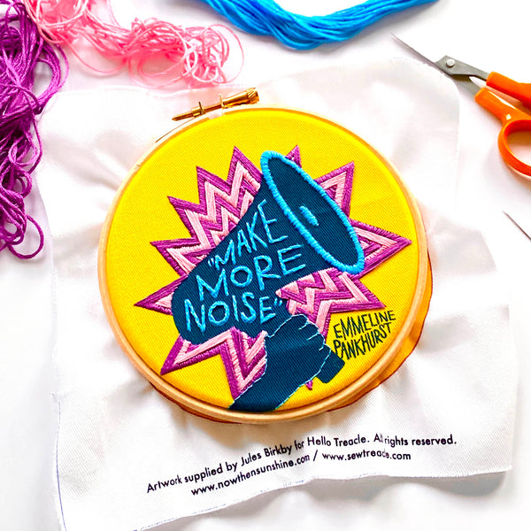 Make More Noise embroidery kit
