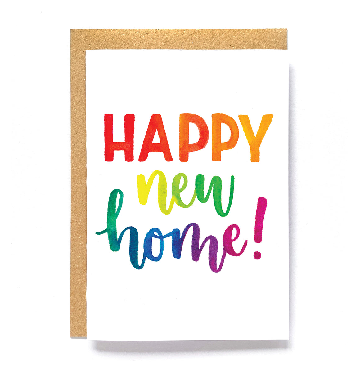 Rainbow card for new home 'Happy new home!' Now Then, Sunshine