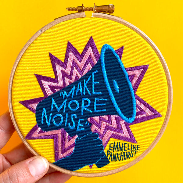 Make More Noise embroidery kit
