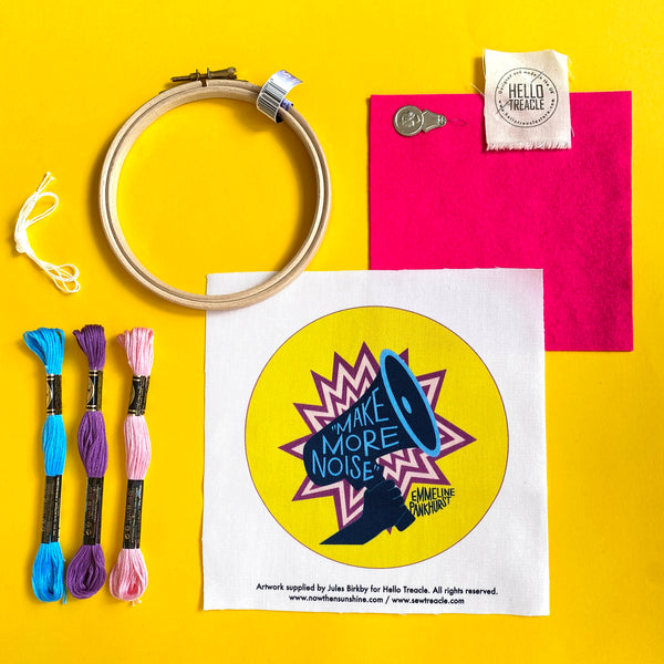 Make More Noise embroidery kit