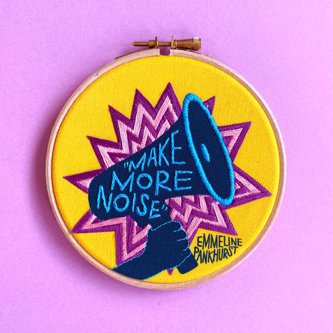Make More Noise embroidery kit