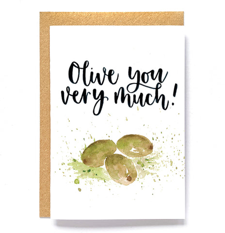 Cute Valentine's card - Olive you very much
