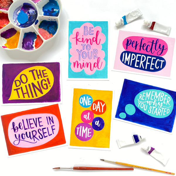 Colourful motivational print - Be kind to your mind