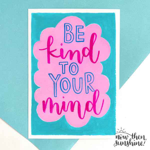 A6 pack of six colourful, motivational postcards on recycled card from the Notes to Self range