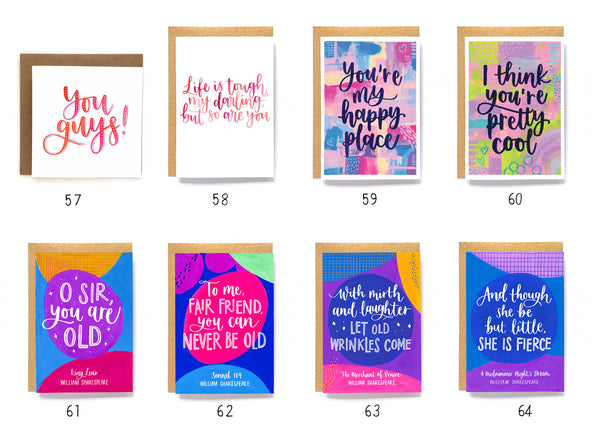 Any 3 greetings cards - mix and match!