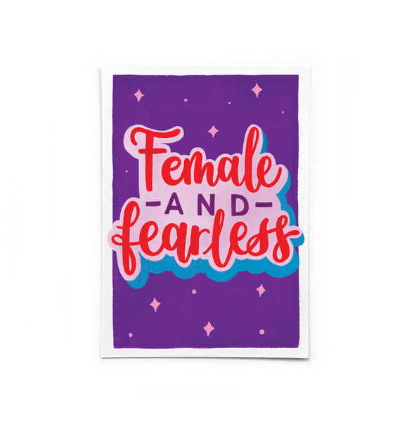 A6 postcard pack of six colourful feminist postcards from the Rise Up collection - recycled card