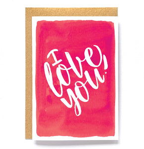Modern, stylish Valentine's card - I love you