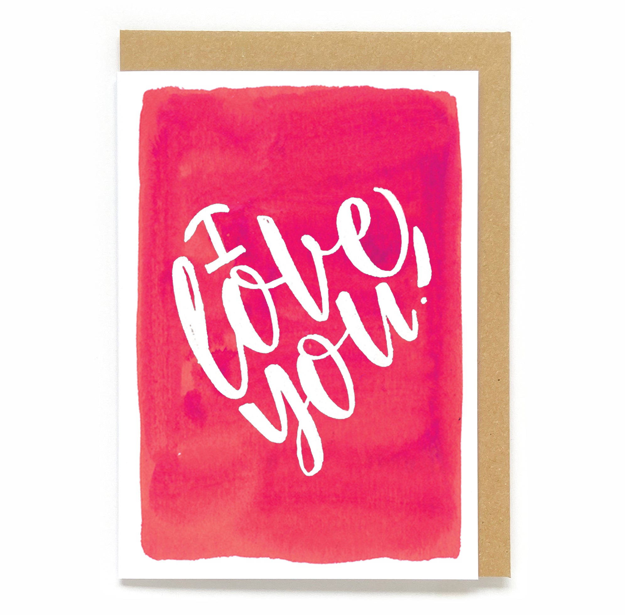 Modern, stylish Valentine's card: I love you!