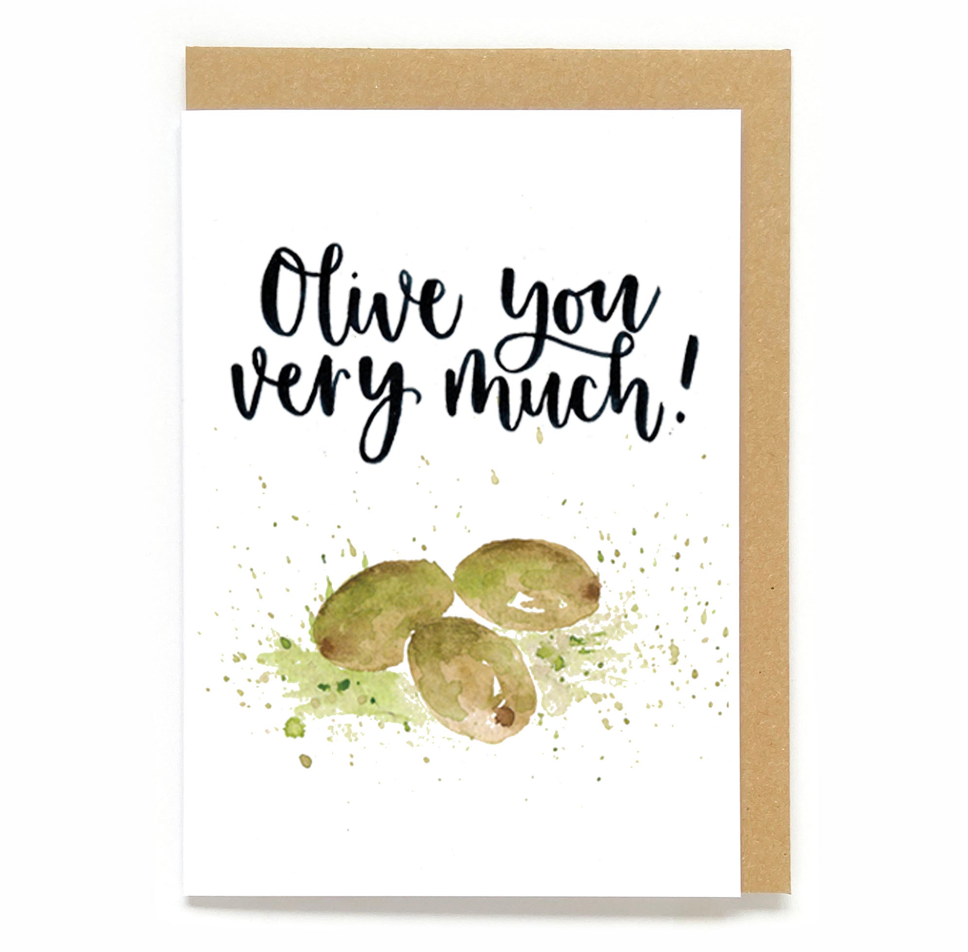 Fun Valentine's card: Olive you very much