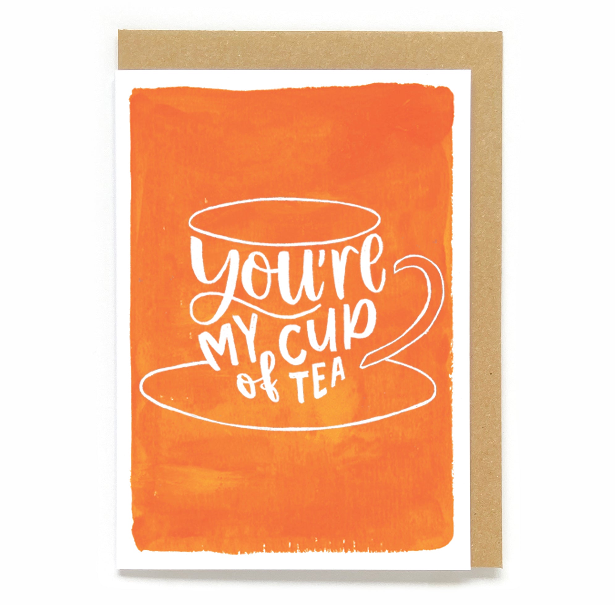 Modern, stylish Valentine's card: You're my cup of tea