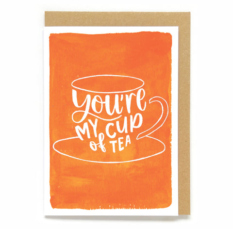 Modern, stylish Valentine's card: You're my cup of tea