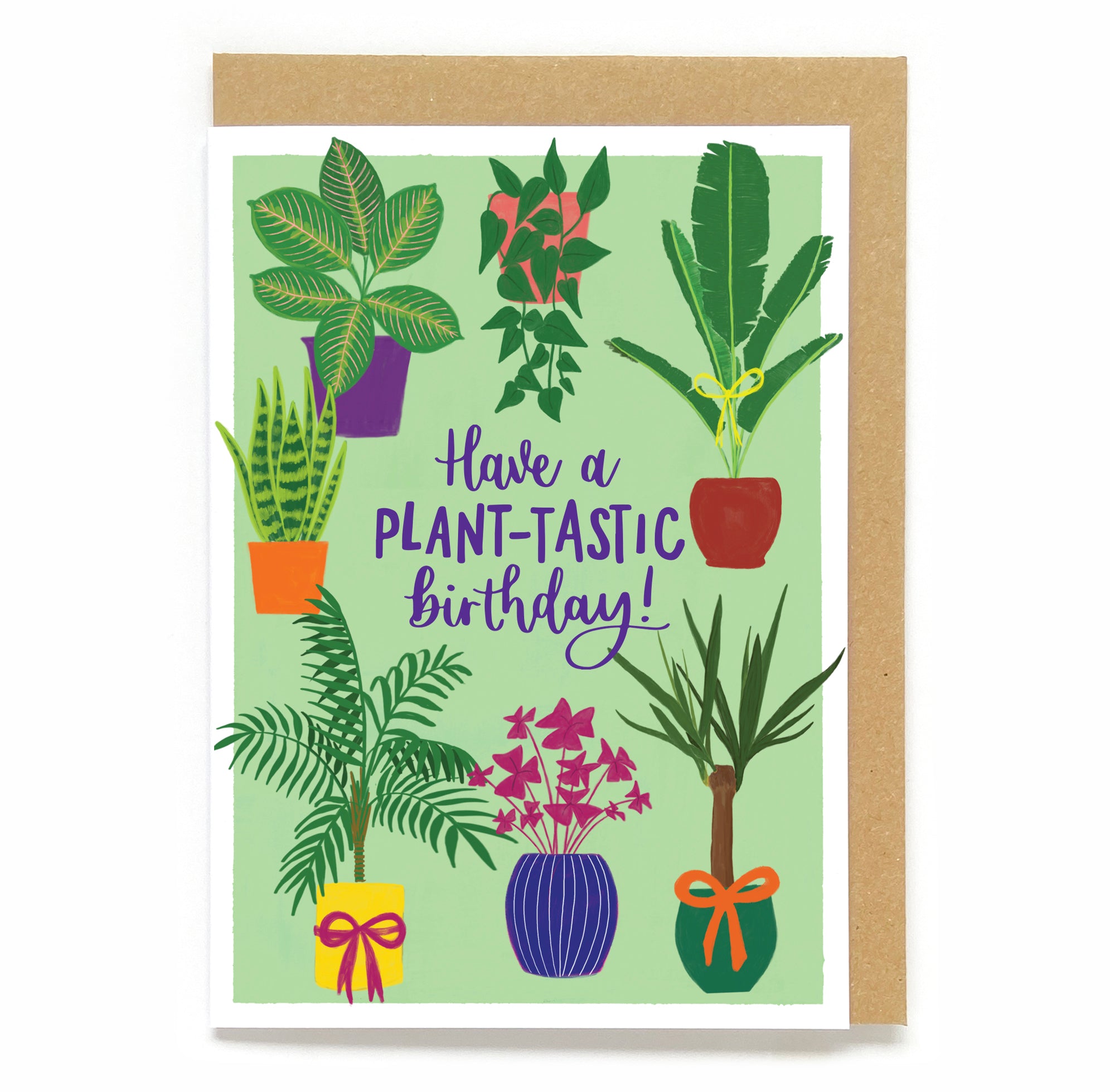 Botanical birthday card - Have a plant-tastic birthday