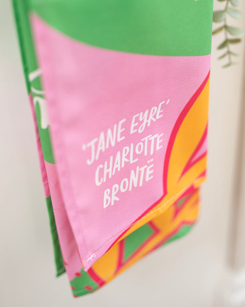 Literary Charlotte Brontë tea towel - I would always rather be happy than dignified