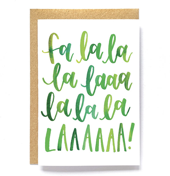 Pack of 6 'Festive words' Christmas cards