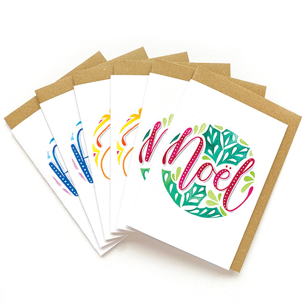 Pack of 6 'Christmas Orb' Christmas cards