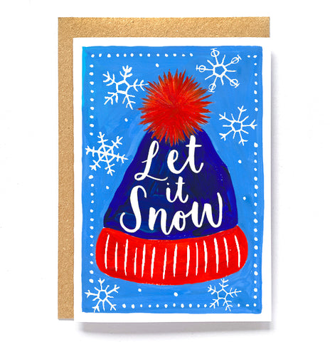 Colourful Christmas card - Let it snow!