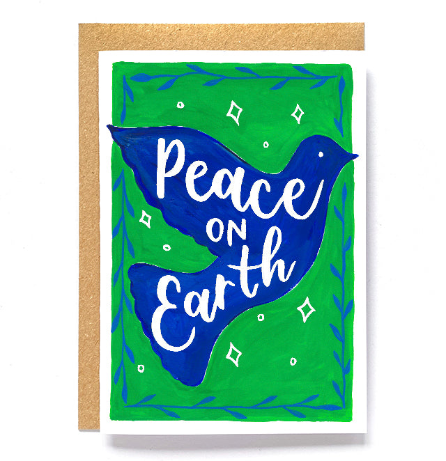 Colourful Christmas card - Peace on earth