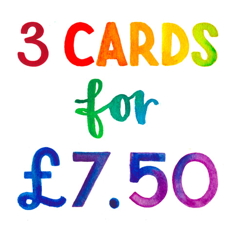 Any 3 greetings cards - mix and match!