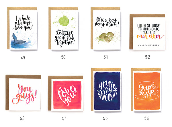 Any 3 greetings cards - mix and match!