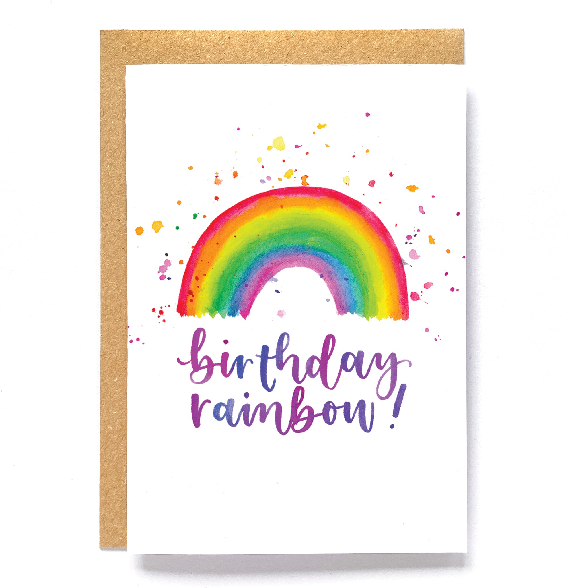 Rainbow, fun birthday card: 'Birthday rainbow!'