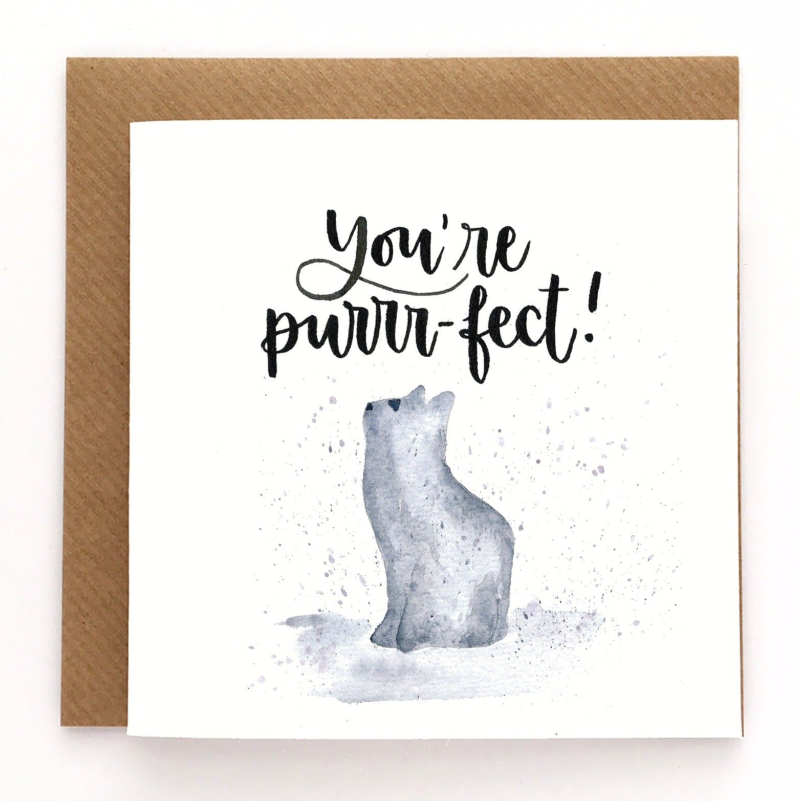 Cute Valentine's card - You're purrr-fect