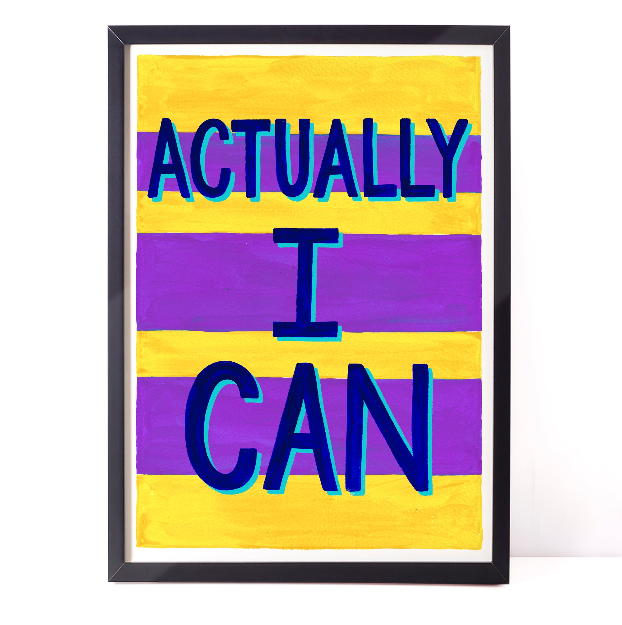 Colourful feminist print - Actually, I can