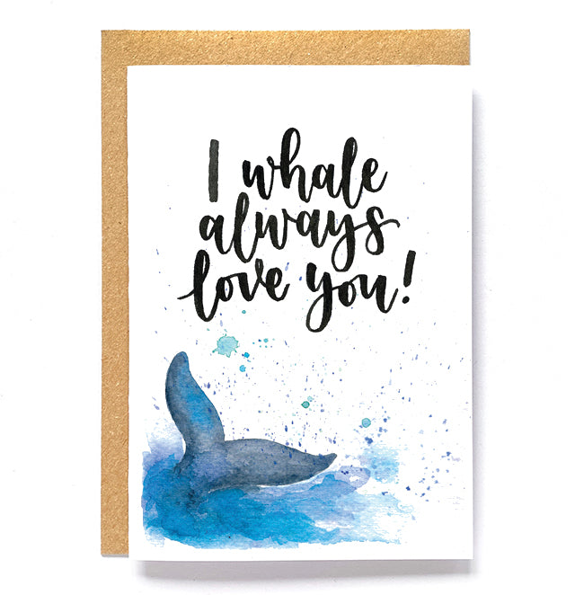 Cute Valentine's card - I whale always love you