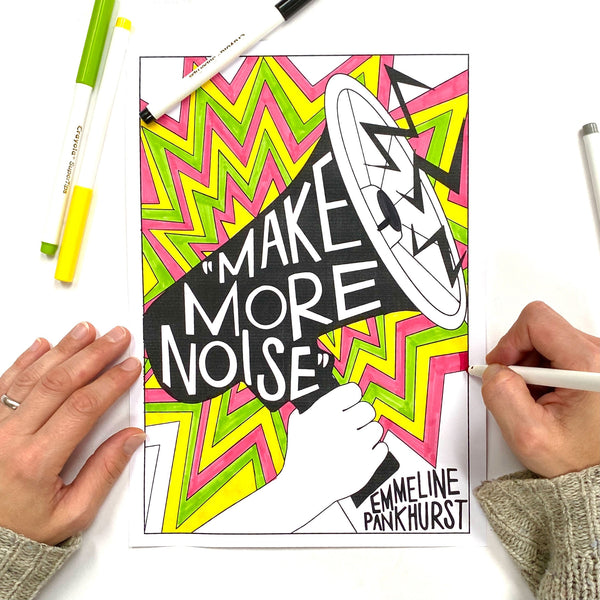 COLOURING BOOK SECOND - Make More Noise: a colouring book of feminist phrases