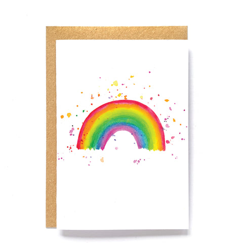 Rainbow card - fun, colourful greetings card