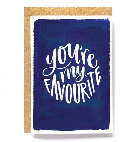 Modern, stylish Valentine's card - You're my favourite