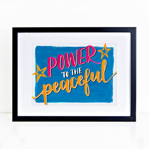 Colourful wall art - Power to the peaceful