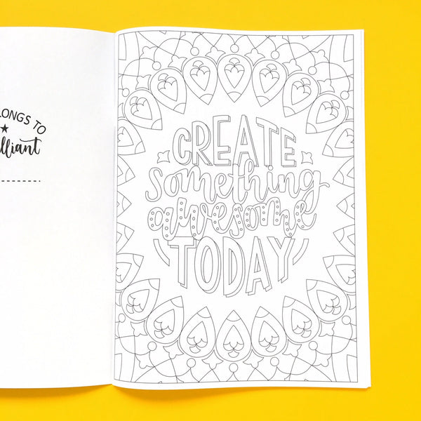 COLOURING BOOK SECOND - Colour Me Happy: a colouring book of positive phrases
